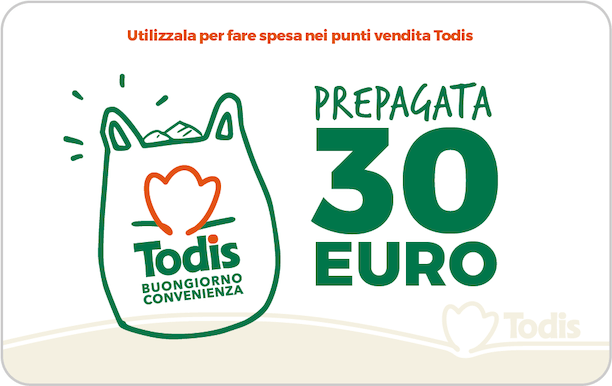 Carta prepagata Todis 30 Euro
