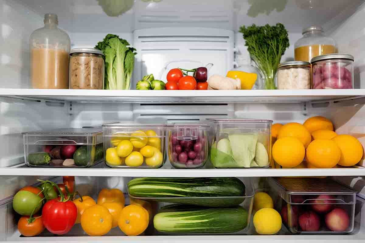Frutta e verdura in frigo