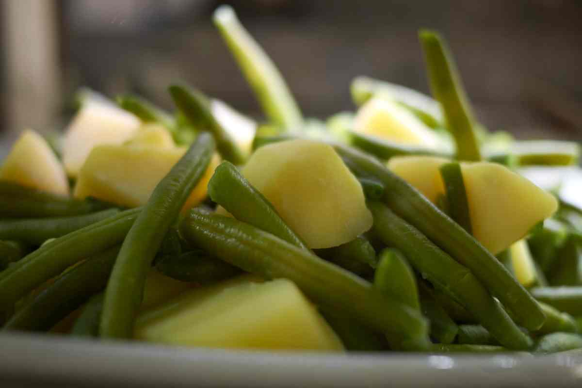 fagiolini e patate lesse