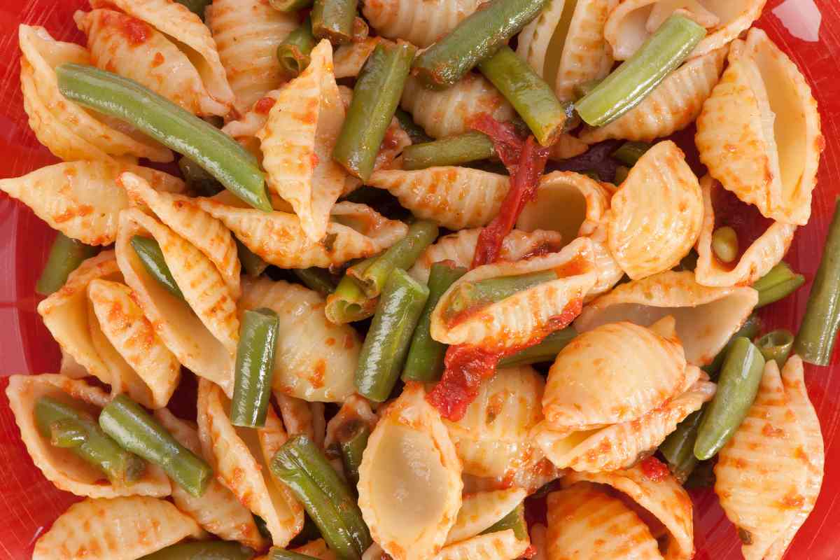 pasta fagiolini e pomodoro
