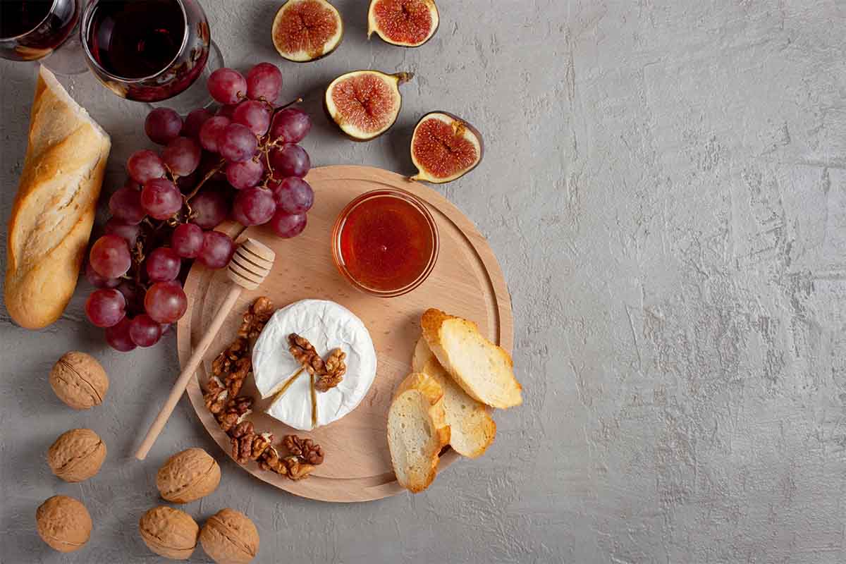 Uva rossa a tavola